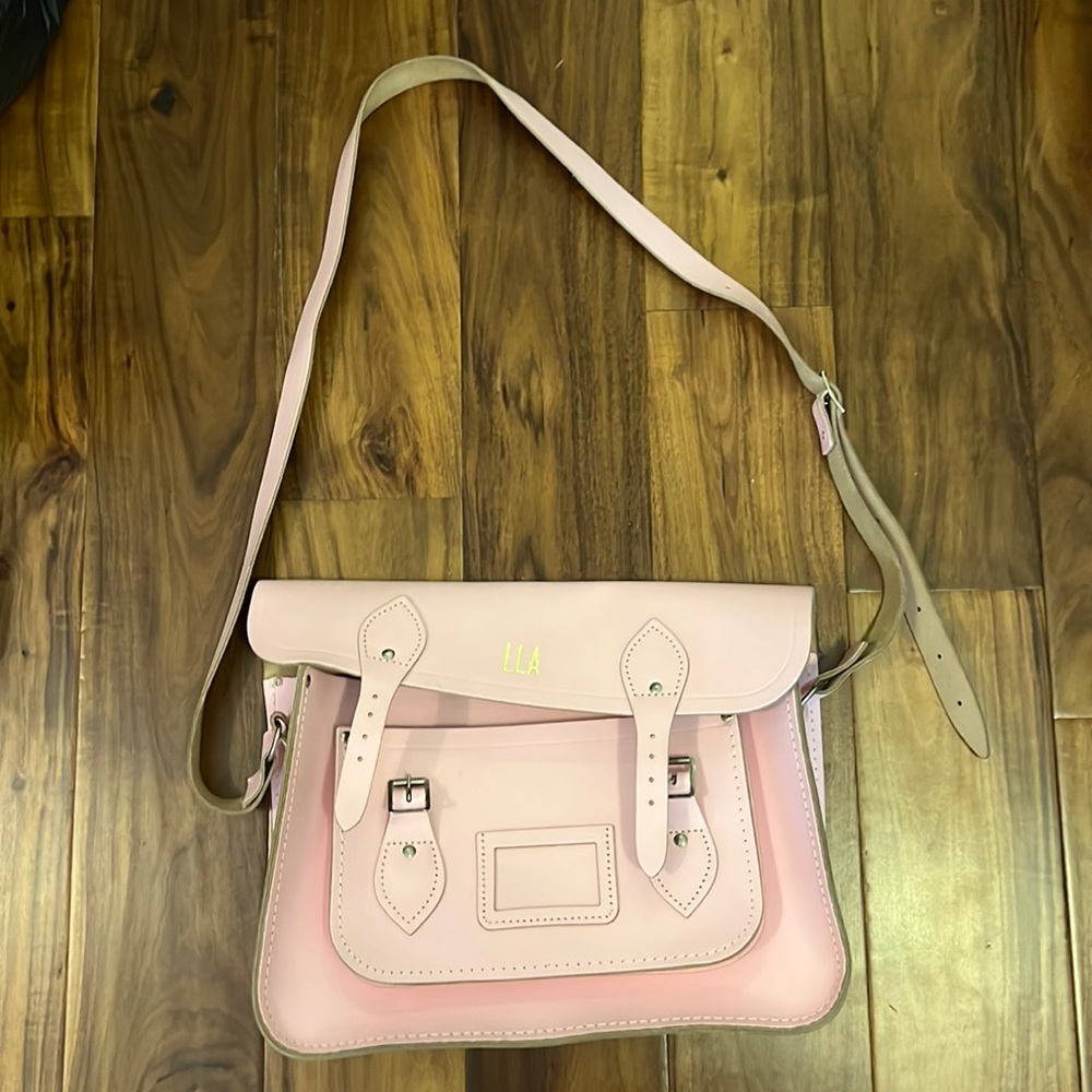 NWOT Leather Messenger Bag